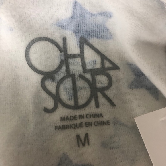 CHASER NWT INDIGO BLUE STAR HOODIE SWEATSHIRT S M - Picture 7 of 9